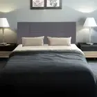 Linen Fabric Double Bed Headboard Bedhead Bedroom Furniture - Grey