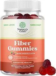 Sugar Free Fiber Gummies for Adults - High Fiber Supplement Gummies Vitamins for Adults with Prebiotic Soluble Chicory Root for Immunity and Digestive Support - Non GMO Vegan Kosher Gluten Free