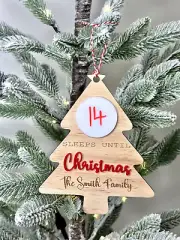 Hanging Christmas Countdown Tree - Personalised