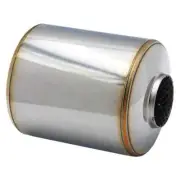 REMARK304 Round Resonator Canister - 5.7" x 7.9" - Center Inlet / Outlet (2.5")