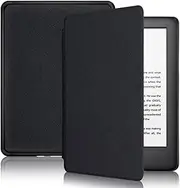 T Tersely Slimshell Case for All-New Kindle 10th Generation, 2019 Released (Model No.J9G29R), Smart Shell Cover Protective PU Leather Cover with Auto Sleep/Wake for Amazon Kindle 2019 (Black)