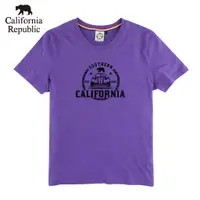 在飛比找蝦皮商城優惠-CALIFORNIA｜CR熊復古汽車絞鏈圖騰圓領純棉TEE(