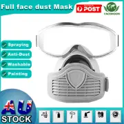 Silicone Full Face Gas Mask+95% Filter Paint Spray Pollen PM2.5 Respirator AU
