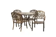 Livsip 5 Piece Outdoor Dining Set Table Chairs