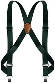 [HNYIODA] Side Clips Suspenders for Men 1.4 Inchs Work Heavy Duty Suspender Braces for Big&Tall Men