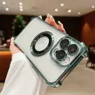 Translucent Corner Cushions MagSafe Case for iPhone 11 12 13 14 15 16 Pro Max