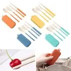 Spoon Chopsticks Set Wheat Straw Tableware Fork Dinnerware Set Cutlery Set