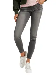 GUESS Annette Skinny Mid Rise Jeans - Carrie Grey Size: 30, Cotton