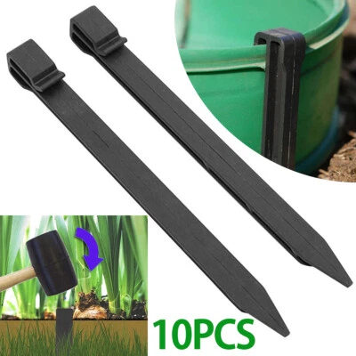 10Pcs Garden Landscape Edging Stake 10" Plastic Lawn Edging Stake RaJLV BR