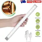 Wireless LED Under Cabinet Closet Light Rechargeable PIR Motion Sensor USB Lamp