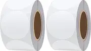 White Round Thermal Stickers Labels, Self-Adhesive for Name Tags, Addresses, Logo Designs, Shipping and DIY Designs - Compatible with Thermal Label Printer,2 Pack of 2 inch-400 Pcs
