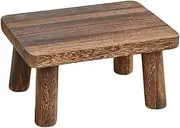 COMNESTBI Wooden Step Stool for Adults Rectangle Design Small Stool for Home Use Multi Purpose Foot Stool for Kitchen Living Room Shoe Changing