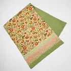 Cottage Charm Country Floral Green Gingham 100% Cotton 36" Table Runner