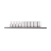 10 Pcs of Kincrome 1/4" Drive Imperial Socket Rail - Mirror Polish Finish