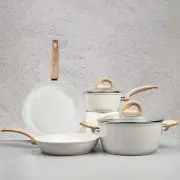 Nonstick Kitchen Cookware Set, Pots and Pans Set Healthy Induction Granite Cooki