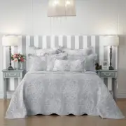 Bianca Florence Bedspread Pillowcase Set King Bed Grey Home/Room Bedding Set