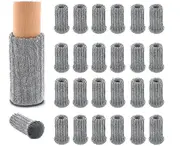 16 Pack Chair Leg Protectors Knitted Furniture Socks Grey