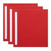 3x Marbig Deluxe PE 38mm 2D-Ring Binder A4 File Organiser Document Holder Red