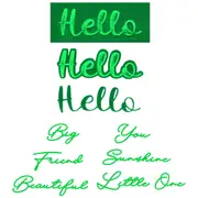 Sizzix Thinlits Die Set 10PK Take Two's, Hello Sentiment by Stacey Park