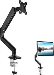 jojofuny Heavy Duty Monitor Mount Desk Arm Gas Spring Computer Screen Stand Ultra Wide Monitor Desk Mount