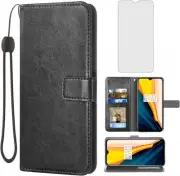 Compatible with OnePlus 7 6T Wallet and Tempered Glass Screen Protector Card
