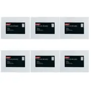 6x Jasart Academy 10x14" Painting/Drawing Cotton Acrylic Canvas Board 280GSM WHT