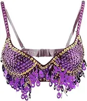 [ａ aternee] Womens Ladies Backless Sequin Festival Clubbing Tribal Bra, 36/80