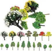 60pcs Mini Artificial Trees Architectural Model Trees for Scenery Decorative Plant Props