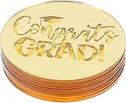 Vaguelly 10pcs Graduation Cake Decoration Kit Sturdy Acrylic Cupcake Toppers for Class of Celebrations Creative Graduation Decor for Parties and Ceremonies