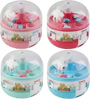 4PCS Mini Claw Machine, Cute Dinosaur Grabber Machine, Miniature Dinosaur Catcher Arcade Game for Kids Aged 3+ Home Travel