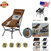 Ergonomic Compact Beach Chair with Cup Holder & Mesh Back – Perfect for Camping