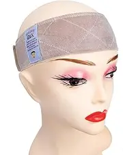 gexworldwide GEX Wig Grip Band Flexible Velvet Scarf Head Hair Band Wig Band with Adjustable Fastern (Beige)
