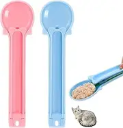 2 Pieces Cat Strip Squeeze Spoon,Cat Feeder,Liquid Snack Dispenser Cat Feeder(Pink+Blue)