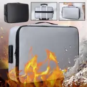 Fireproof Document Bag Portable Travel Safe Lockable Box For Passports / Files