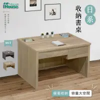 在飛比找momo購物網優惠-【IHouse】杜甫 緩衝收納 插座書桌