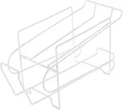 BEBEMOKO 1Pc Iron Soda Can Holder Beer Storage Rack Portable Fridge Organizer for Home Kitchen Bar Office Iron Construction for Cans Glasses Space Saving Shelf