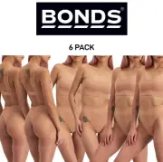 Bonds Womens Bases Seamless Gee String Stretch and Comfort T Back 6 Pack WRYL