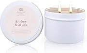 [Sherwood Garden Home Fragrances] Amber and Musk Soy Candle Tin 165 g