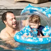 Wahu Ring with Seat & Canopy Toddler Baby Float Swimming Inflatable Pool Toys