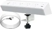 Tsuo Desk Power Board with Surge Protection, 4 Outlets, 2 USB Ports and Switch