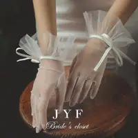 在飛比找ETMall東森購物網優惠-原創新娘簡約韓式復古婚紗手套