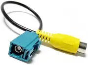 Baceyong Car Reversing Camera RCA Video adapter to Fakra Cable for M-ercedes B-enz F0RD V0LV0, Universal Reversing AV-IN Camera Video Connection RCA Cable Parking Adapter