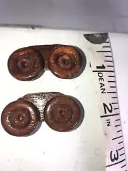 2 Custom Professionally Built Wooden Model Airplane Wheel Landing Gear Set Parts