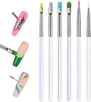 Nail Paint Brush - Acrylic Nails Brushes | Nail Brush Set | Dotting Stamping Painting Tool | Small Liner Applicator For Home Salon Beginners Professional