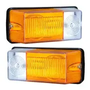 Pair of Turn Signal Assembly Halogen Front Combination Light tractor fender l...