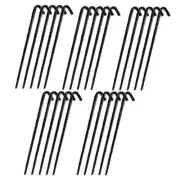 Heavy Duty J Hook Steel Stakes 10" Tarp Inflatable Tent Canopy Anchor Pegs