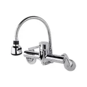 Quoss Chrome Reno Transformer Cobra Flex Single Flick Mixer With 1/2" Male Fittings WELS 3 Star 8L/min