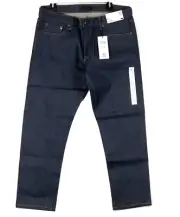 NEW Uniqlo Red Line Kaihara Selvedge Slim Fit Straight Jeans Mens 35x28 ALTERED
