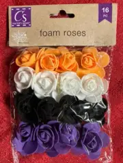 16 Roses Head Artificial Flowers Foam Halloween Party Wedding Garland Home Decor
