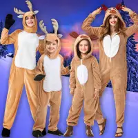 在飛比找蝦皮商城精選優惠-【FY】圣誕節服裝兒童cosplay可愛馴鹿服裝動物裝親子服